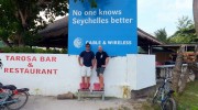 Seychellen, Volker und Olaf auf La Digue