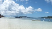 Seychellen, Praslin, Bootsausflug Curieuse Panorama