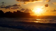 Grande Anse La Digue Seychellen Sonnenaufgang