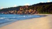 Grande Anse La Digue Seychellen Sonnenaufgang