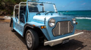 Mini Moke Mietwagen Rental Car Praslin Seychelles