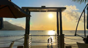 Abendstimmung im Beach Shak, Beau Vallon, Mahé, Seychellen