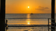 Abendstimmung im Beach Shak, Beau Vallon, Mahé, Seychellen