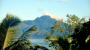 Anse A La Mouche, Mahe Süd, Seychellen, Blick auf den Morne Seychellois