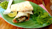 Anse Forbans, Mahe Süd, Seychellen, Koko Zerm Takeaway, delicious Shrimp Wraps