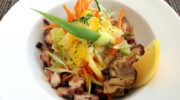 Kafe Kreol, Anse Royale, Mahé Süd, Seychellen, Oktopus-Salat