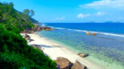 Anse Caiman Beach, La Digue, Seychellen