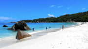 Praslin Island, Seychellen, Anse Lazio