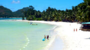 Praslin Island, Seychellen, Cote d'Or, Anse Volbert Beach