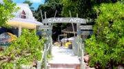 Praslin Island, Seychellen, Cote d'Or, Anse Volbert Beach, Cafe des Arts