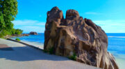 Praslin Island, Seychellen, Südost-Küste nahe Les Rochers Restaurant
