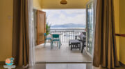 La Digue Coral Self Catering Apartments, Seychellen, Balkon und Meerblick