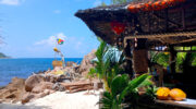 Strandbar Anse Caiman Beach Bar La Digue Seychellen