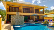 Pirogue Lodge, Cote d'Or, Anse Volbert, Praslin, Seychellen, kleines Hotel mit Pool