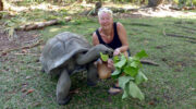 Bootsausflug zu den Riesenschildkröten auf Curieuse Island, Seychellen