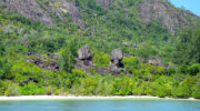Bootsausflug zu den Riesenschildkröten auf Curieuse Island, Seychellen, Old Turtle Pond