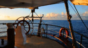 Silhouette Cruises, Kreuzfahrt, Seychellen, Traditionssegler, Schoner, Sea Pearl, Steuerrad